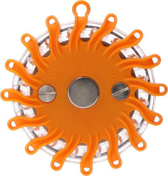 LED's Light Draadloze LED Zwaailamp op Batterijen - 9 standen - Magnetisch & Waterdicht - Oranje