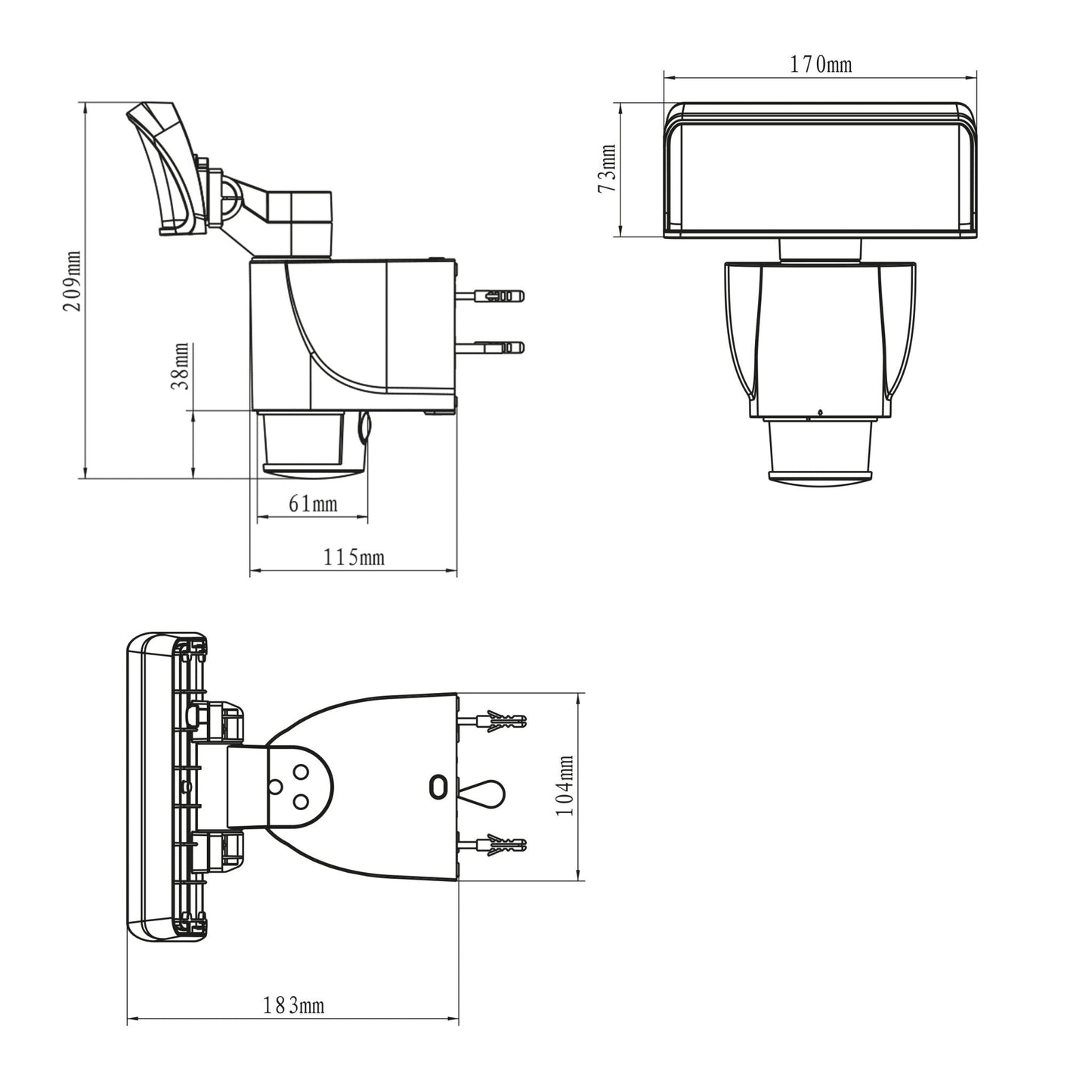 LED's Light LED Schijnwerper met Sensor - Automatische bewegingsvolging - Wit