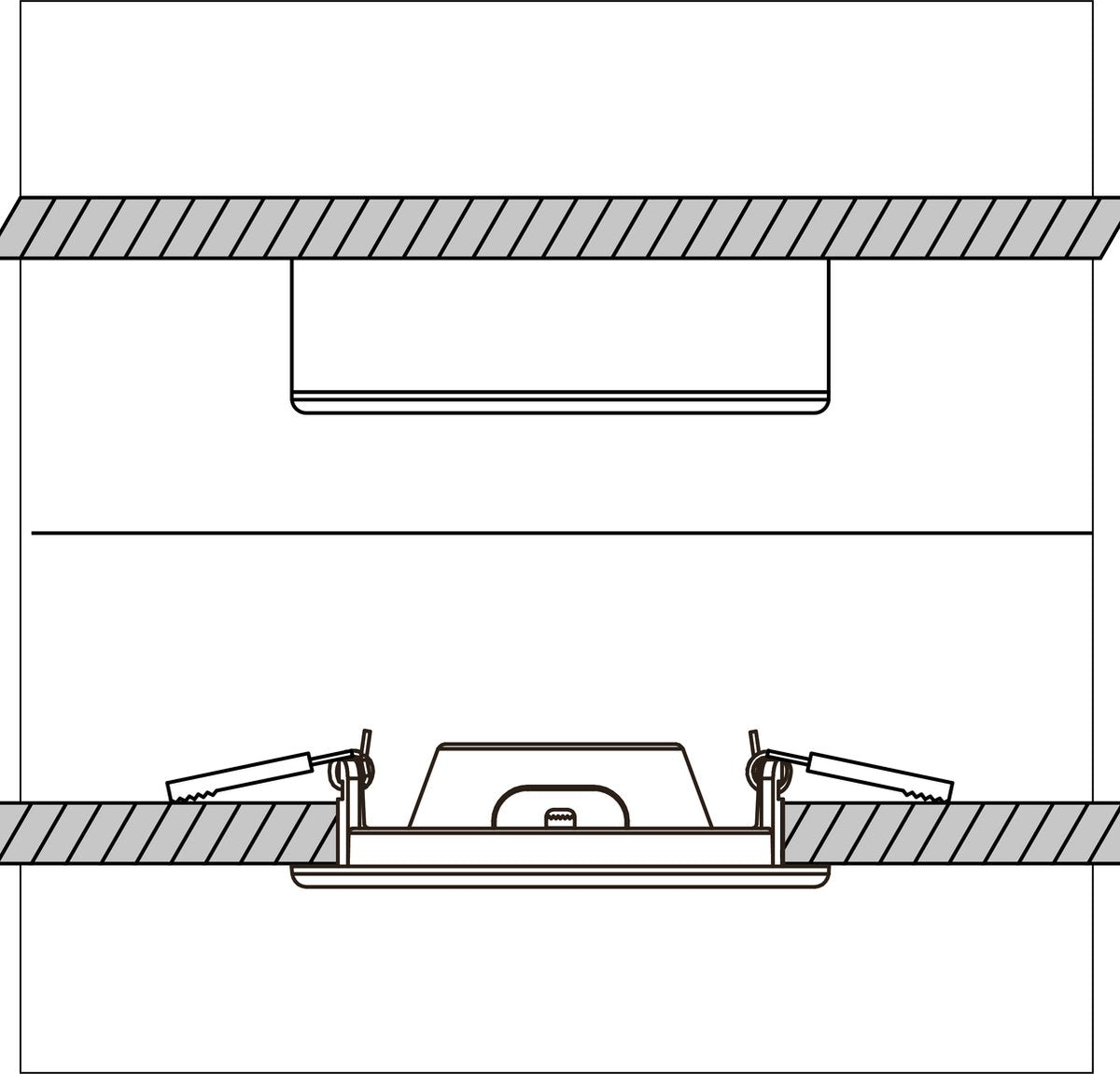 LED's Light LED Inbouwspot Ø 10 cm - Dimbaar in 3 standen - Inbouw en opbouw - 500 lm