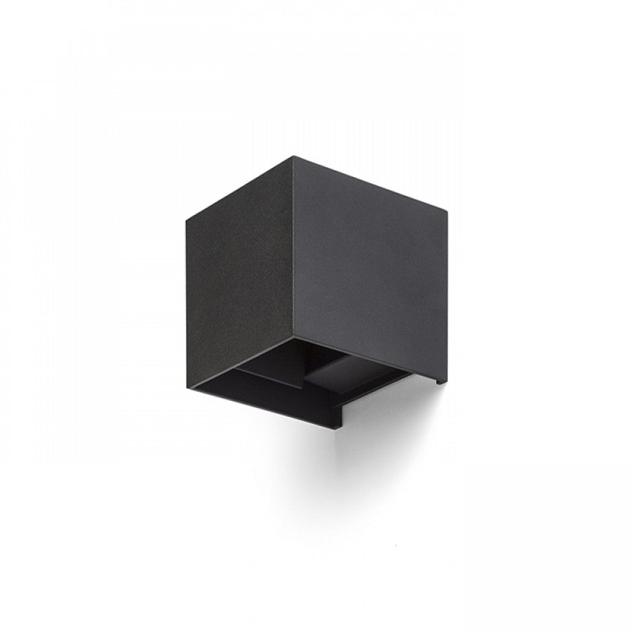 LED's Light Kubus LED Wandlamp buiten - 2 lichts - Dimbaar en instelbare lichtkleur - IP65 Waterdicht - Zwart