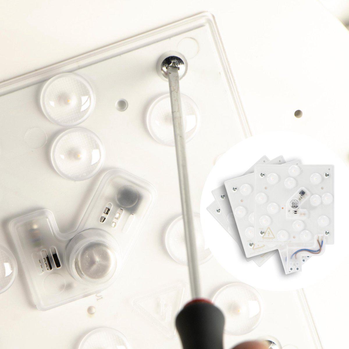 LED Badkamerlamp rond 37 cm - universeel - Spatwaterbestendig IP44 - Koud wit licht