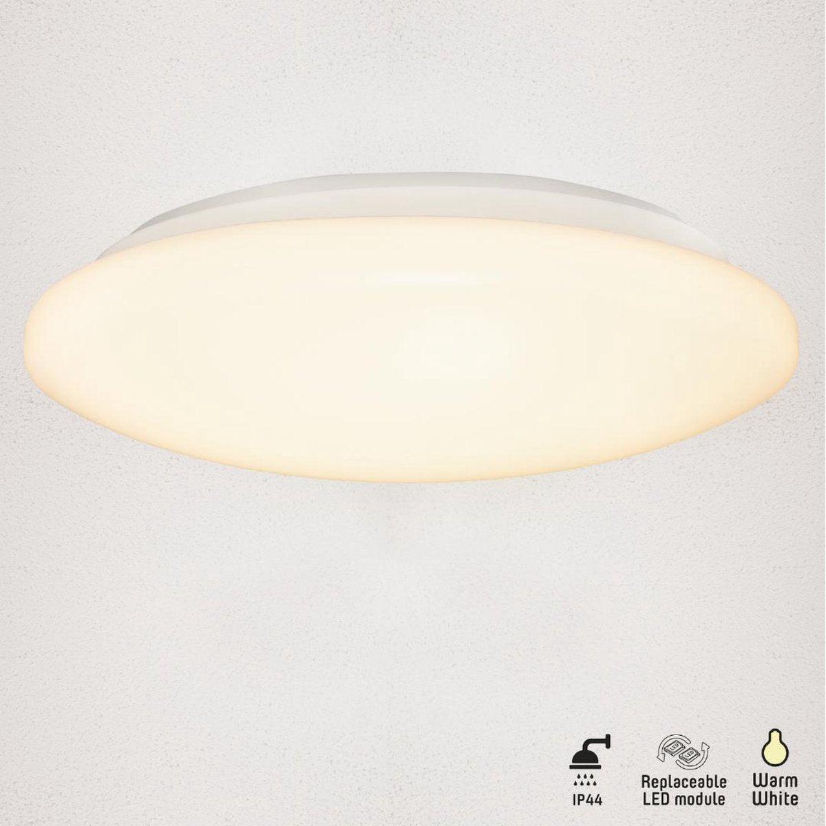 LED's Light Universele Plafondlamp 1600 - Geschikt voor badkamer IP44 - Warm wit (3000K) - 37 cm