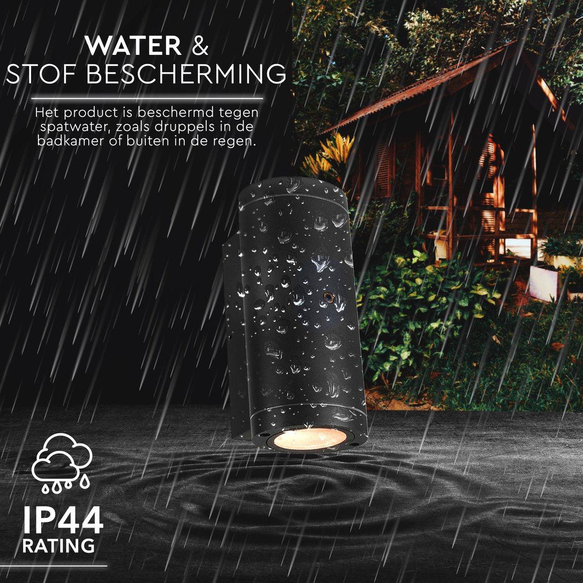 LED's Light Up & Down LED Buitenlamp met sensor - IP44 waterdicht - GU10 fitting - Model Venezia - Antraciet