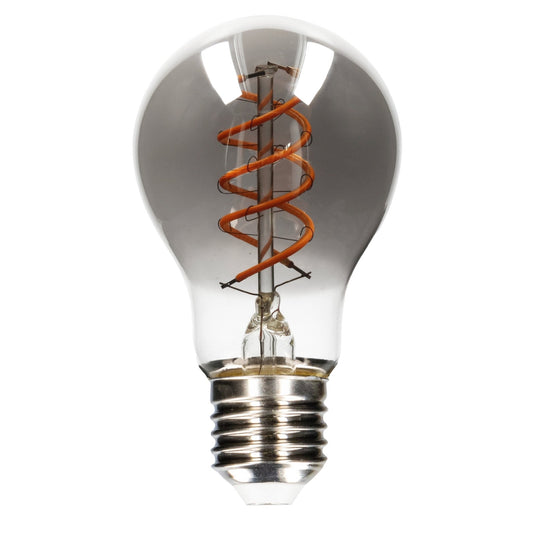 LED Filamentlamp A60 met Rookglas - E27 fitting - 4,5W - 120 Lumen - Extra warm wit (1800K) - Dimbaar