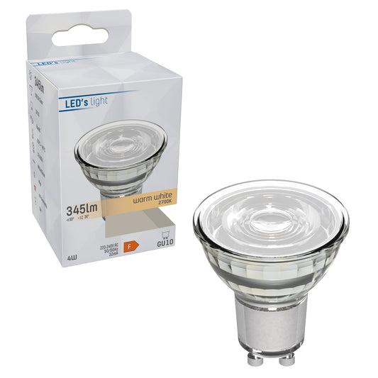LED Spot GU10 - Helder - Warm wit - 4W vervangt 50W