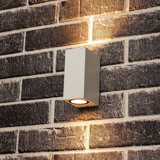 NØRD Up&Down - LED's Light LED Buitenlamp met GU10 fitting - Rechthoek - IP44 - Wit - Model Milaan