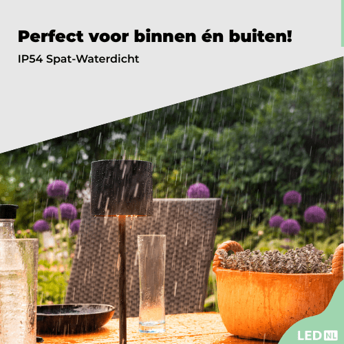 LED's Light Oplaadbare LED Tafellamp - Dimbaar via aanraking - Binnen en buiten - Grijs