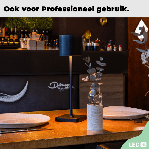 LED's Light Oplaadbare LED Tafellamp - Dimbaar via aanraking - Binnen en buiten - Grijs