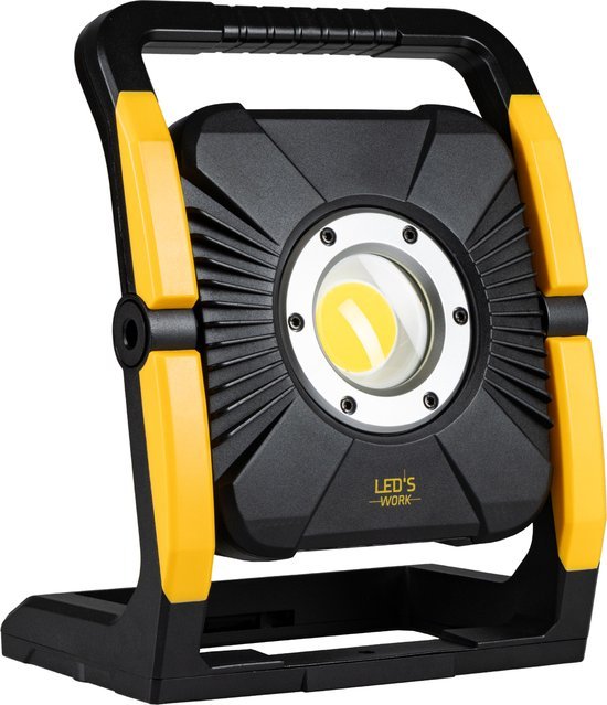 LED's Work 18V Acculamp Werklamp - Incl Adapters - LED Werklamp 5000lm – Klasse 3 • IP54 • IK08 • Dimbaar • Compatibel met Makita, Bosch, DeWalt & Metabo