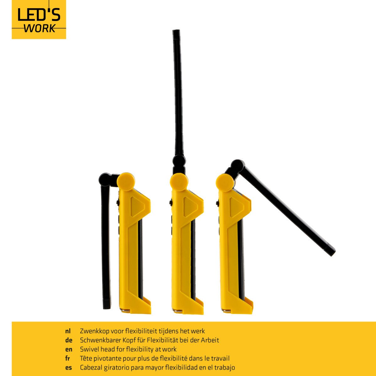 LED's Work Oplaadbare LED Werklamp op accu 600 - Werkt draadloos - Met magneet en haak