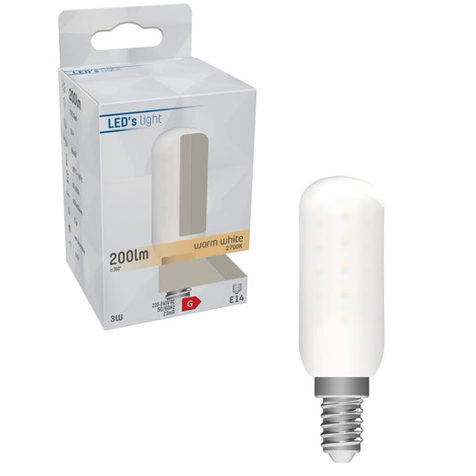 LongLife LED Lamp E14 - T25 - Geschikt voor koelkast en afzuigkap - Warm wit - 3W (20W)