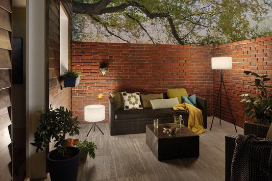 Moderne Designer LED Tafellamp - Oplaadbaar & Draadloos - Geschikt voor binnen en buiten - Wit