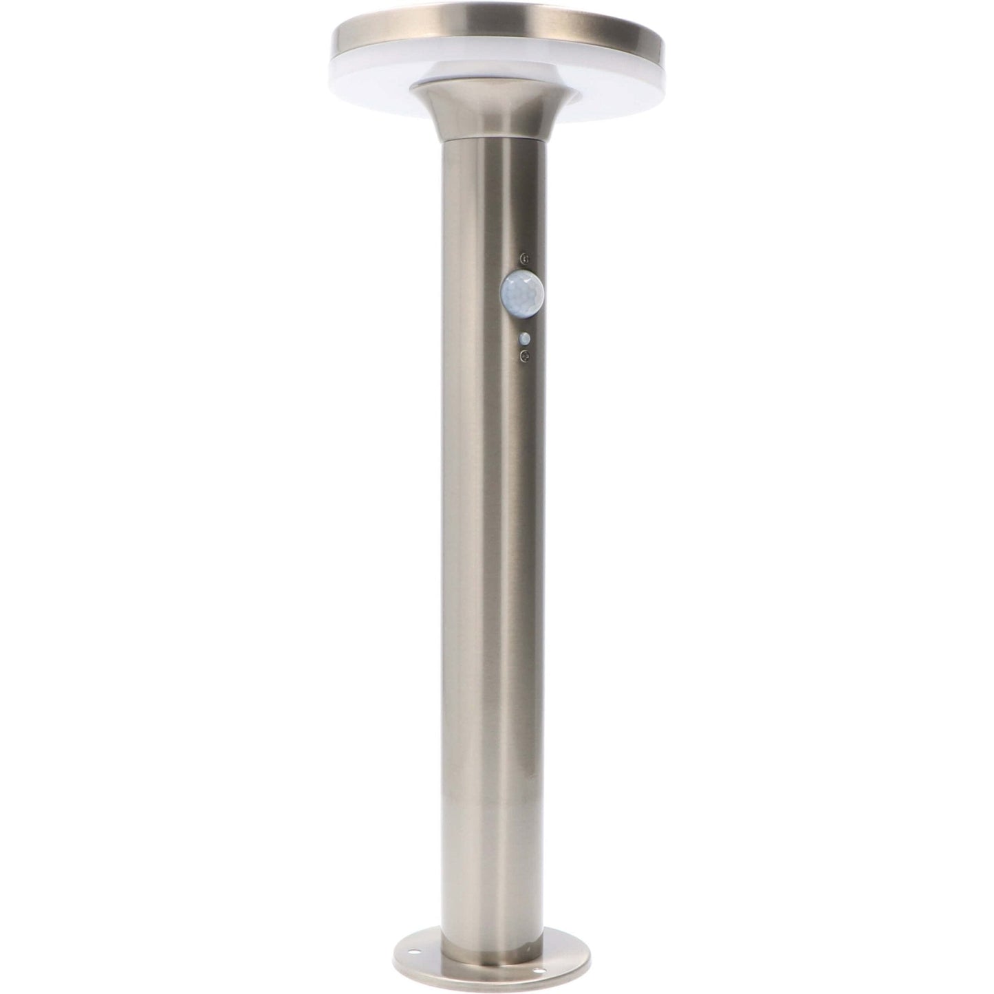 LED's Light RVS Solar LED Tuin Lantaarnpaal met Bewegingssensor - Draadloos - 3 standen - Zilver