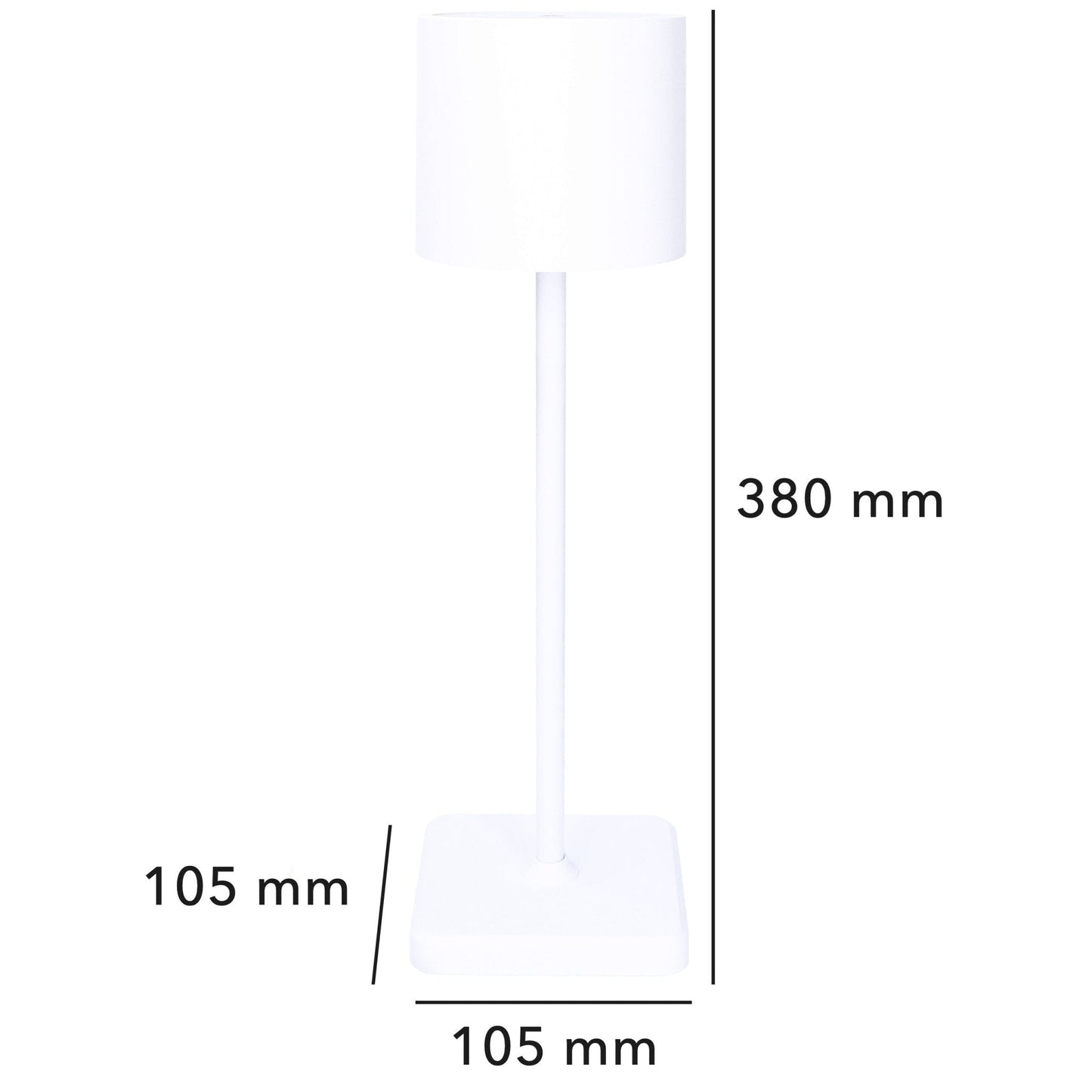 LED's Light Oplaadbare LED Tafellamp - Dimbaar via aanraking - Binnen en buiten - Wit