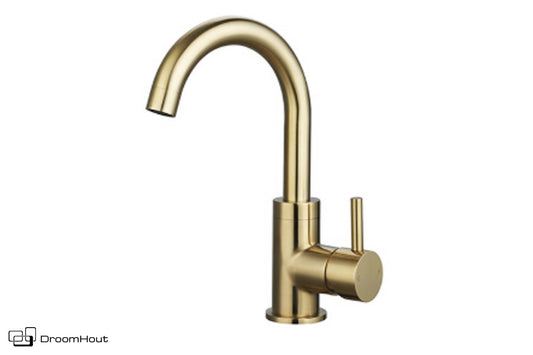 Wastafelmengkraan goud geborsteld