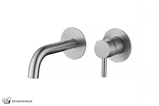 Wastafelmengkraan inbouw RVS