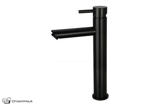 Wastafelmengkraan hoog mat zwart