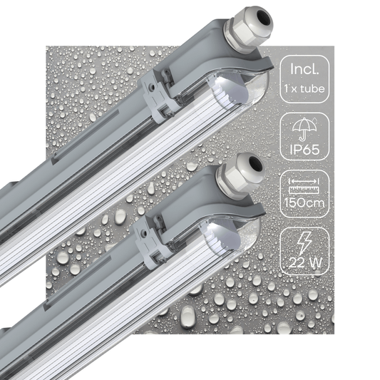 2 PACK - LED's Light LED TL armatuur 150 cm compleet met LED TL buis - 2880lm