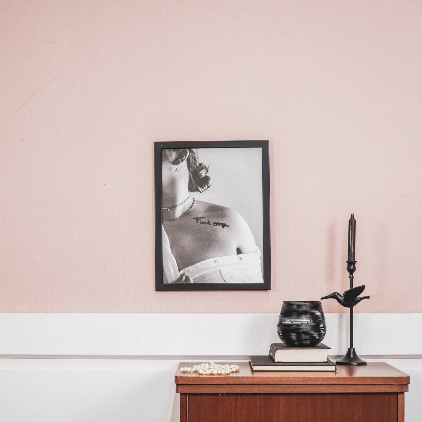 Poster - Fuck Off - Papier - Zwart/Wit - A3