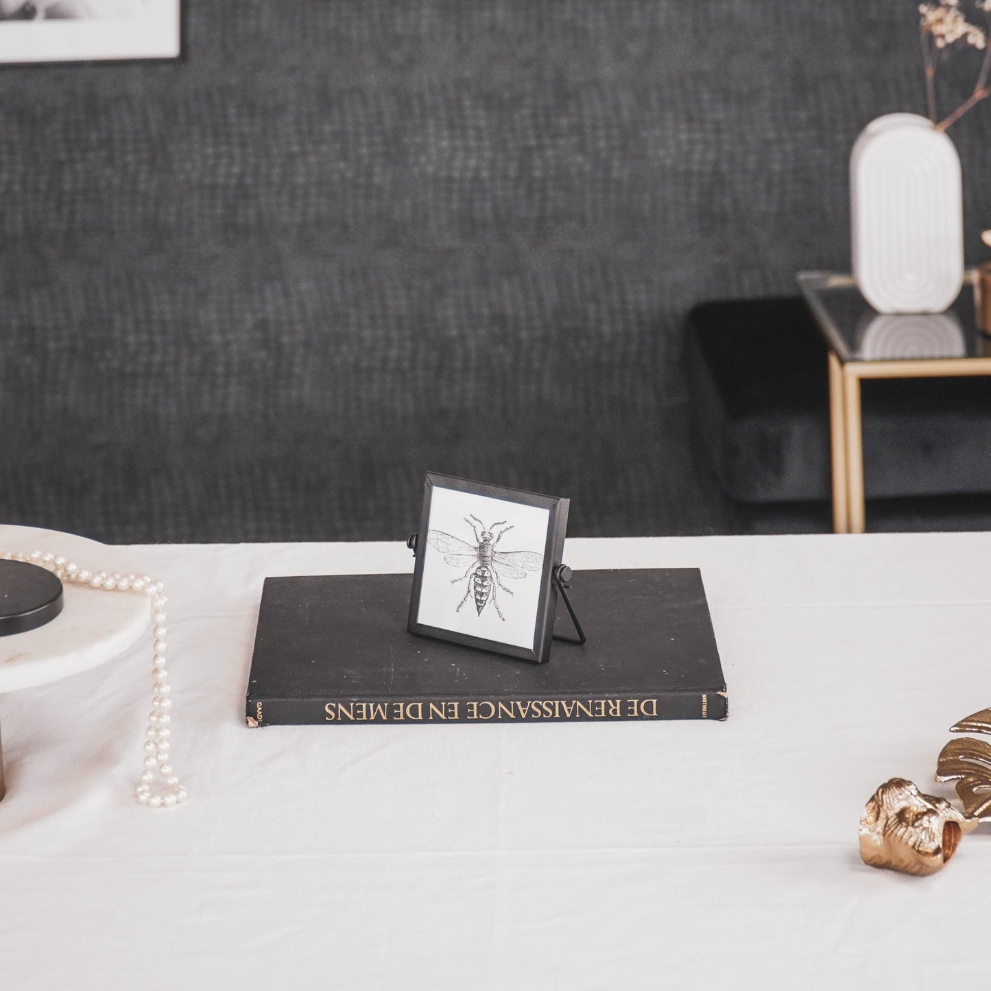 Fotolijst- Metaal/Glas - Zwart - 12x1,5x10,5cm