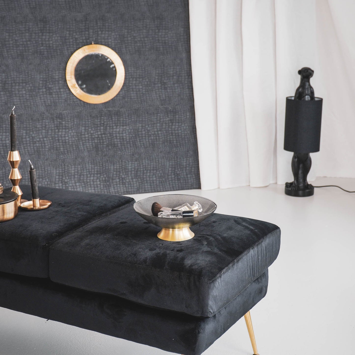 Schaal - Glas - Smokey - 24,5x24,5x8,5cm