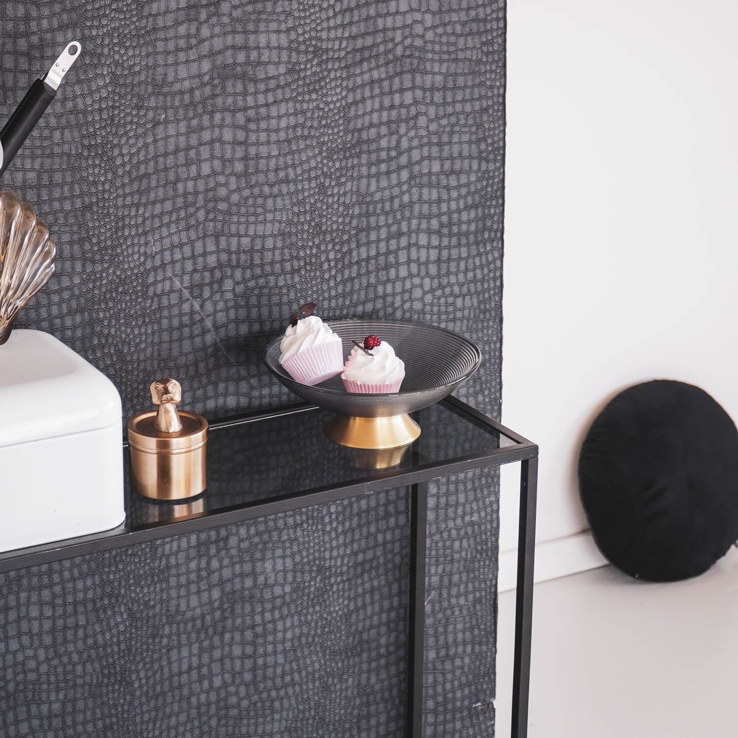 Schaal - Glas - Smokey - 24,5x24,5x8,5cm