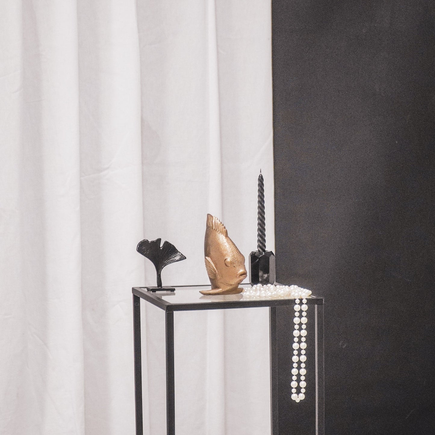 Ornament - Platvis - Polyresin - Goud - 19,5x10,5x16cm