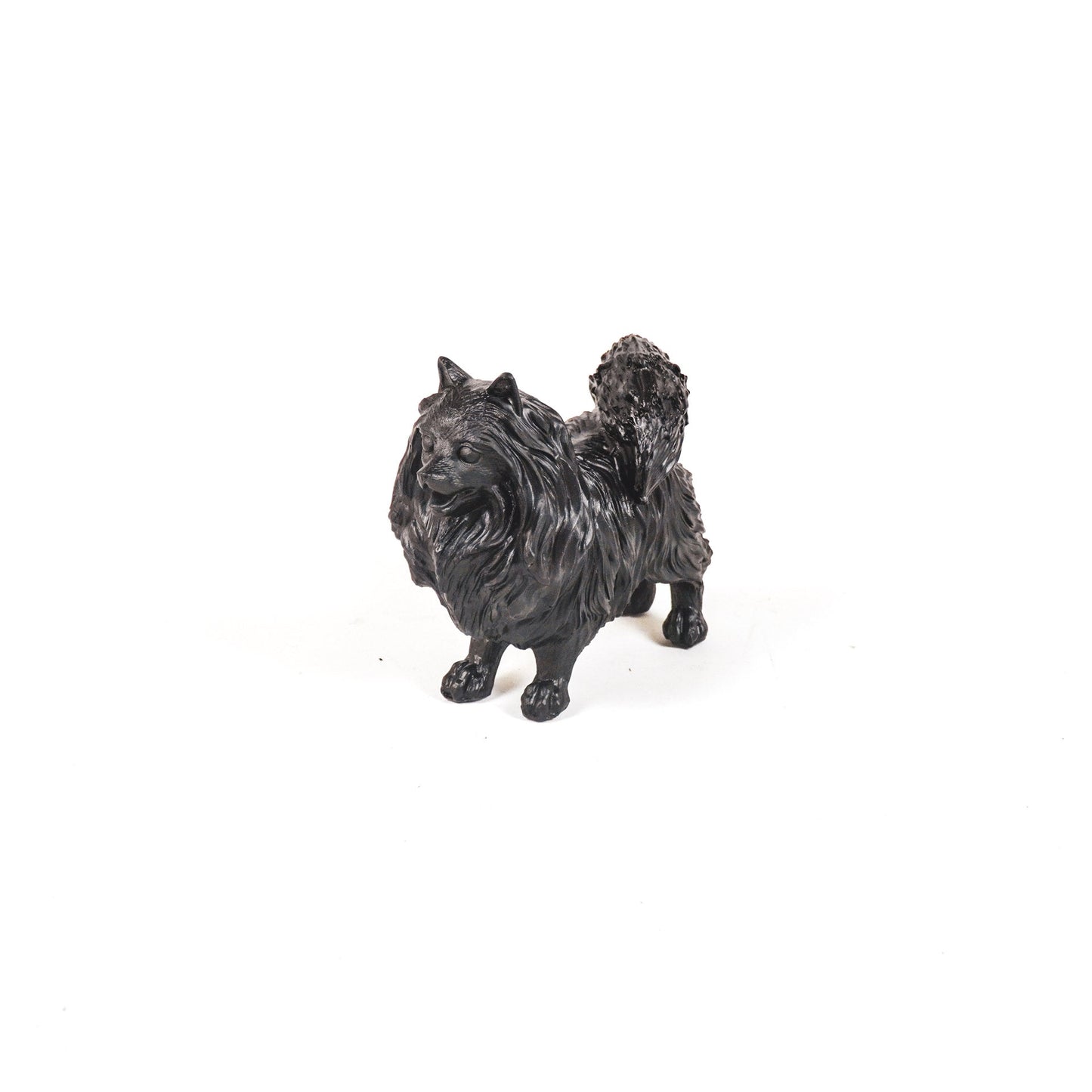 Ornament - Pomeriaan - Hond - Polyresin - Zwart - 23x10x18cm