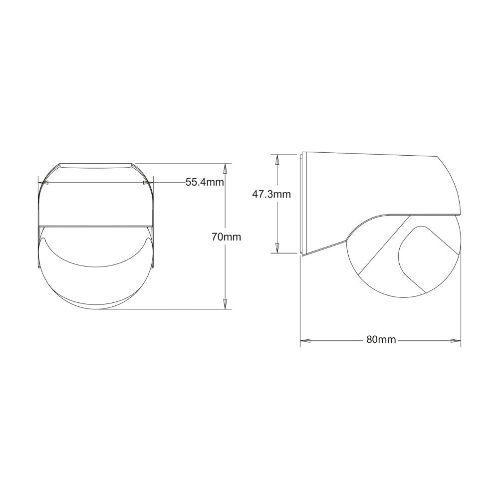 LED's Light 2-in-1 Bewegingsmelder met 12 meter bereik - Voor binnen & buiten - Wandmontage - Zwart