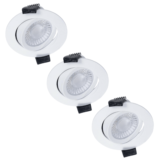 3 PACK - LED's Light PRO downlight inbouwspot Ø 68mm - Spatwaterdicht - Dimbaar - Universeel - Wit