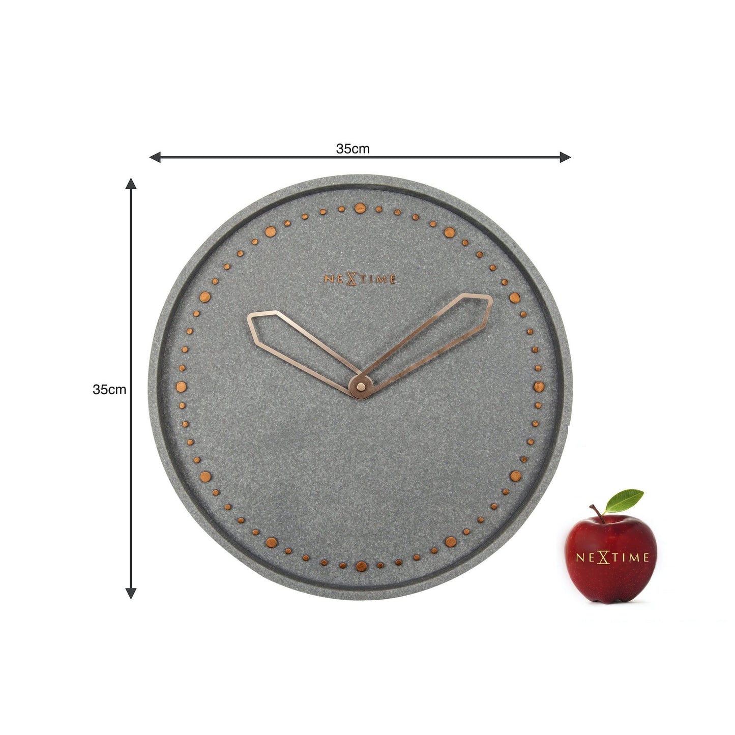 Wall clock -  35 cm - Polyresin - 'Cross'