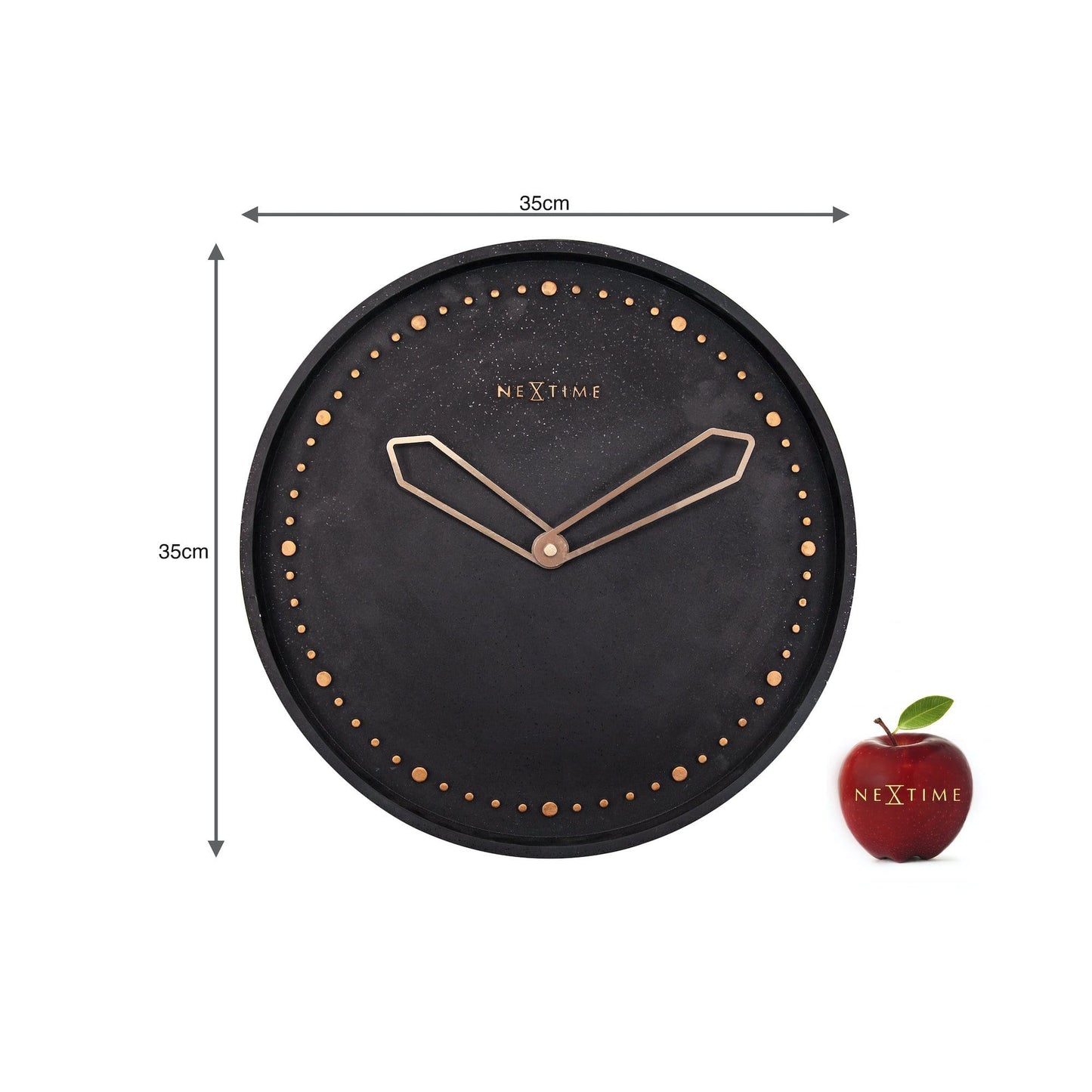 Wall clock -  35 cm - Polyresin - 'Cross'