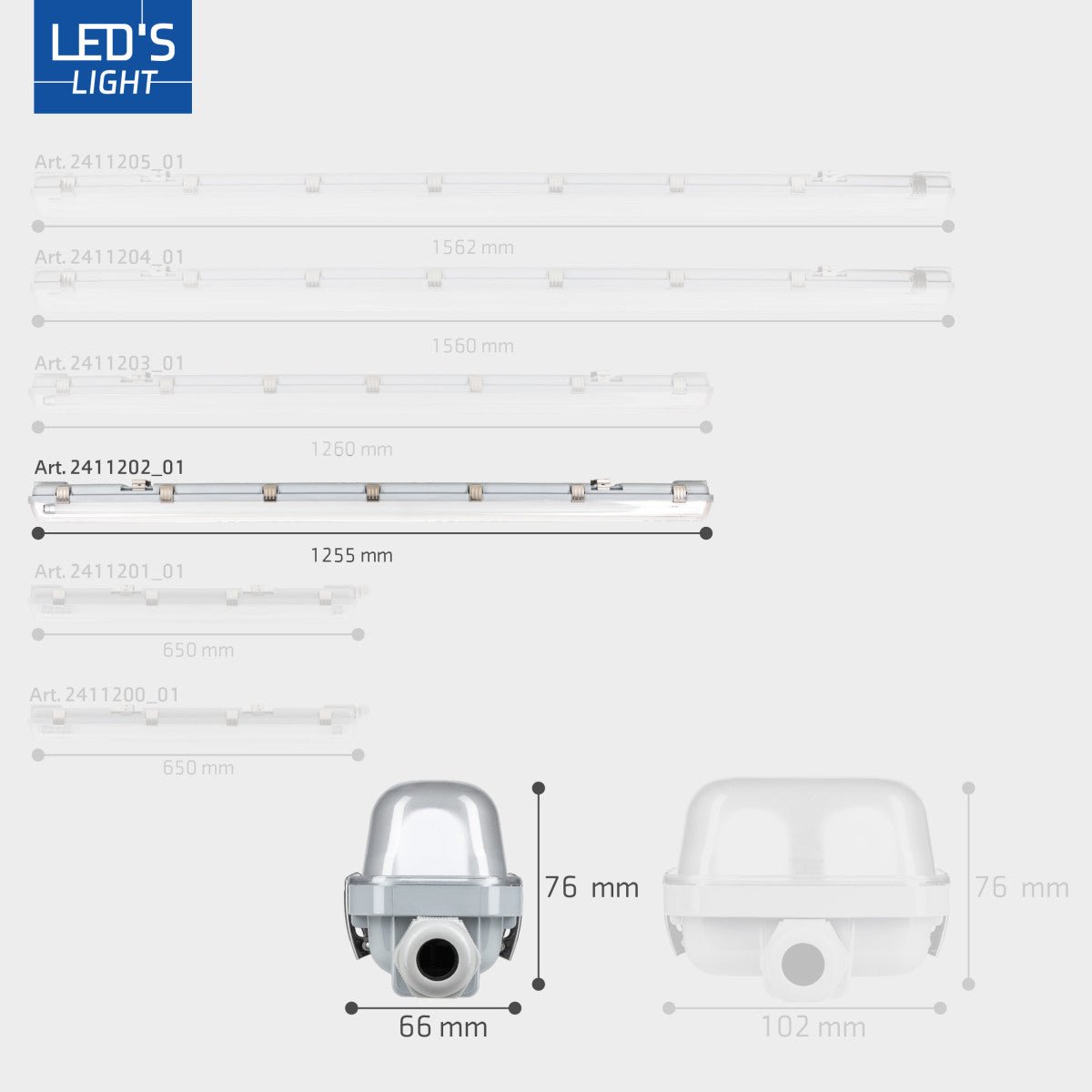 LED's Light Complete LED TL lamp met LED buis 120 cm - Binnen en buiten - 2130 lm - 1x11,5W - 4000K