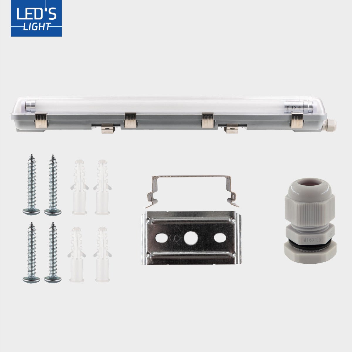LED's Light Dubbele LED TL lamp 120 cm - compleet met LED buizen - Binnen en buiten - 4260 lm - 4000K - 2x11.5W