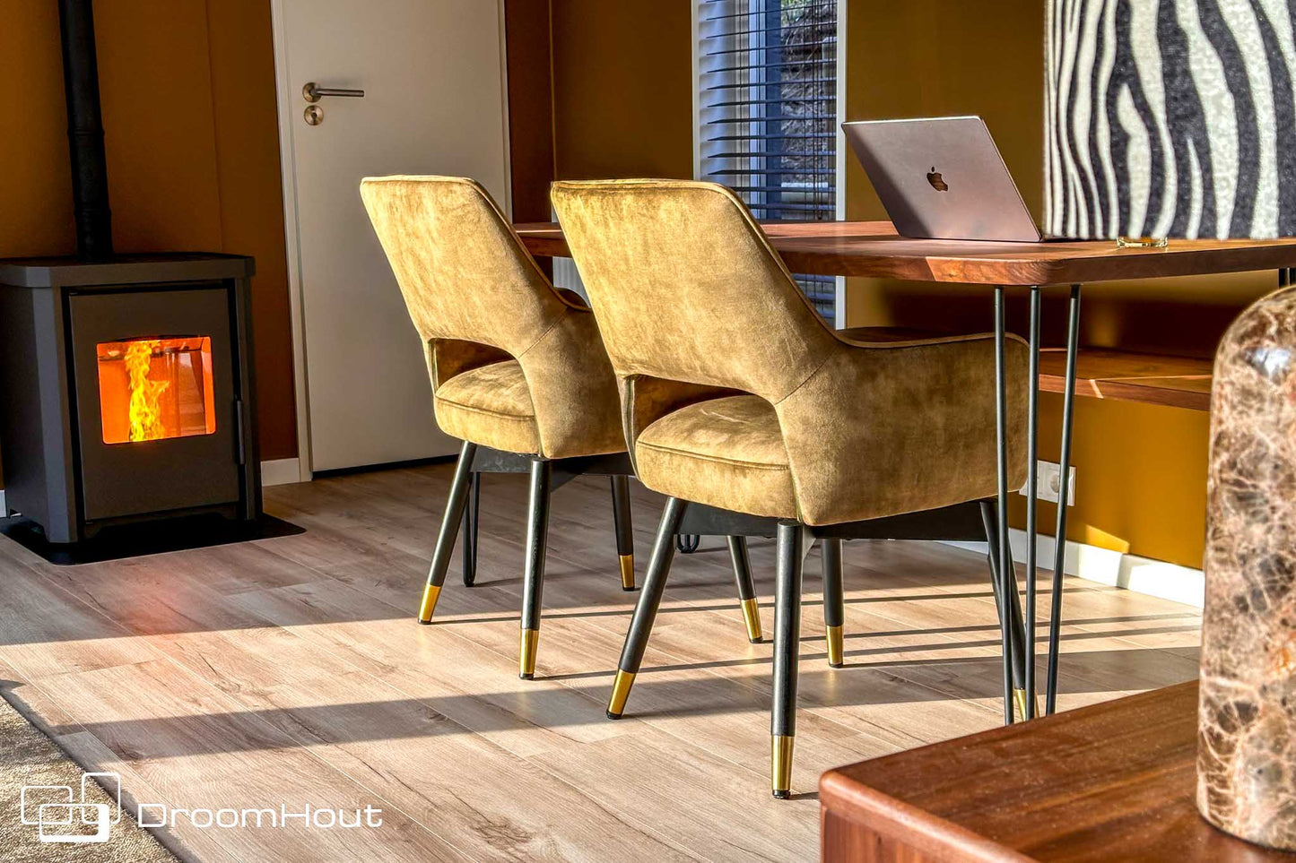 Stoel Tower Living Lenno - forest green - 2 stuks - showroommodel