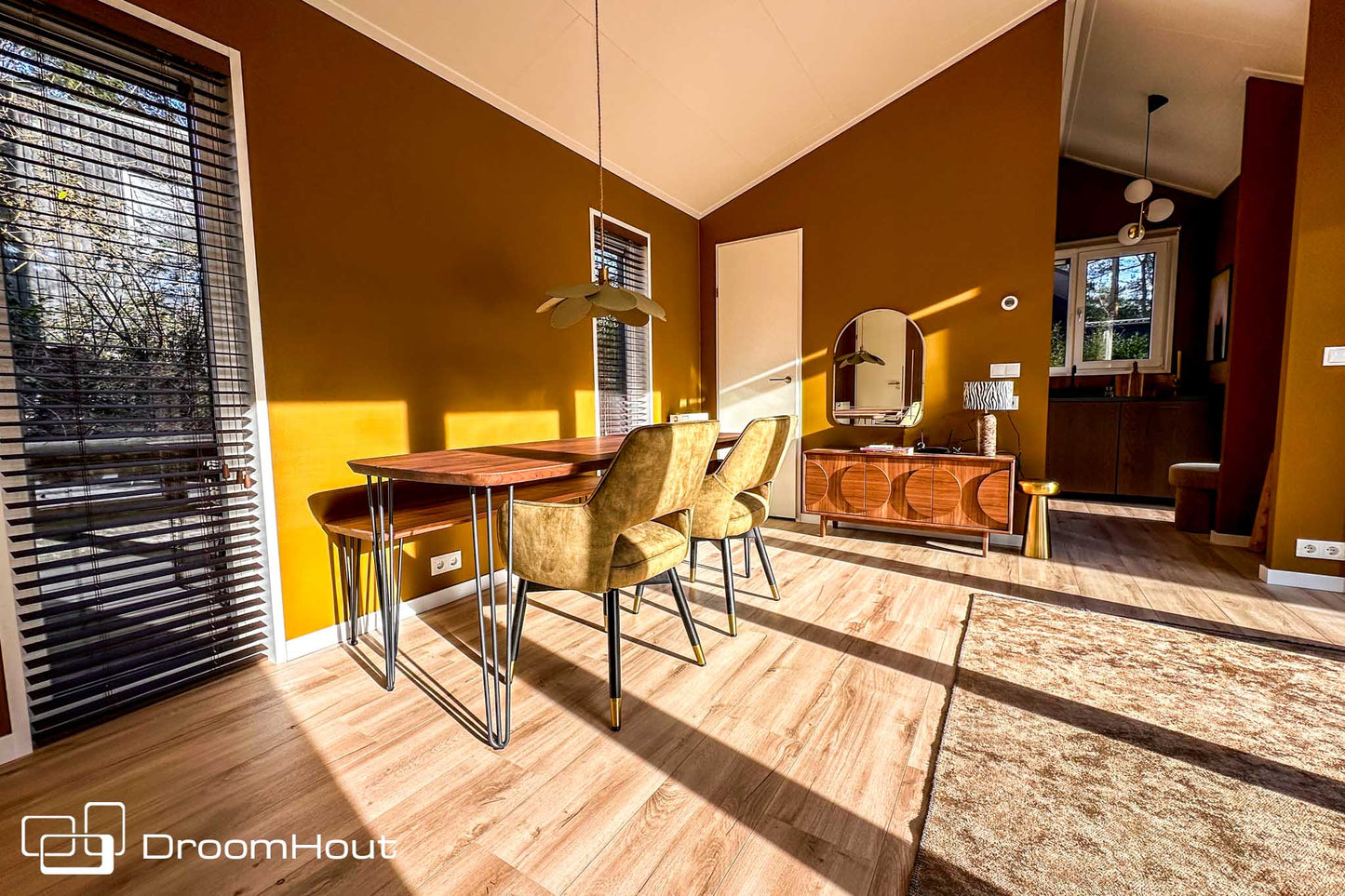 Stoel Tower Living Lenno - forest green - 2 stuks - showroommodel