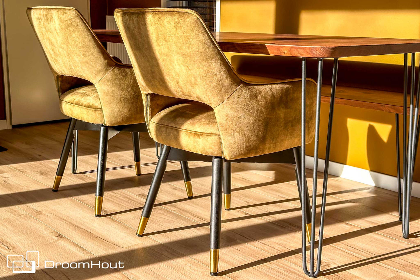 Stoel Tower Living Lenno - forest green - 2 stuks - showroommodel