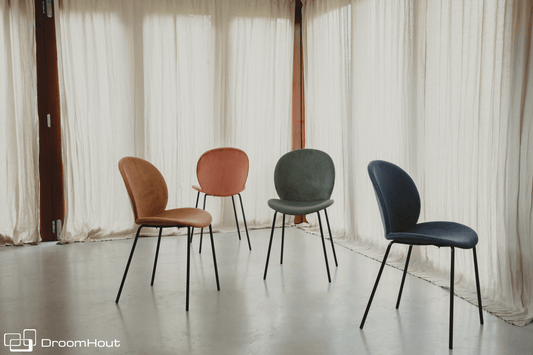 Eetkamerstoel Bonnet van Zuiver terracotta (set van 2)