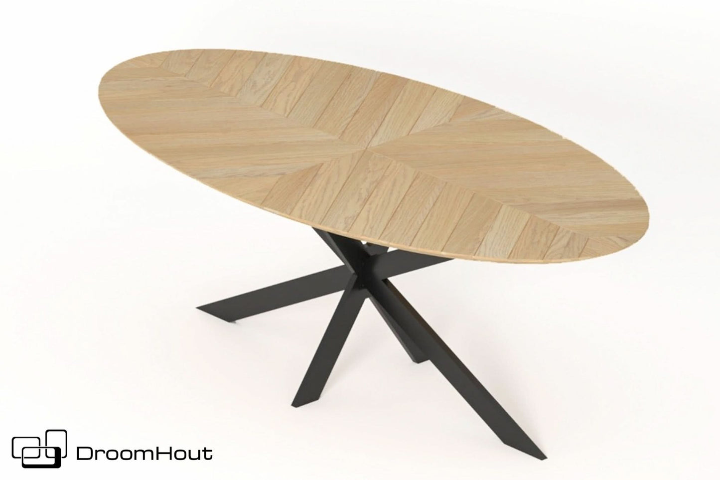 Ovale eettafel DroomHout Fort Oval - 240 cm x 120 cm - showroommodel