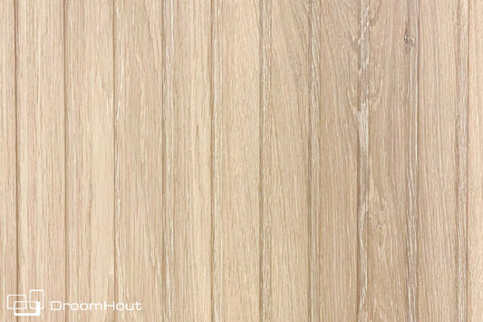 Houten keukenfront wit eiken latten