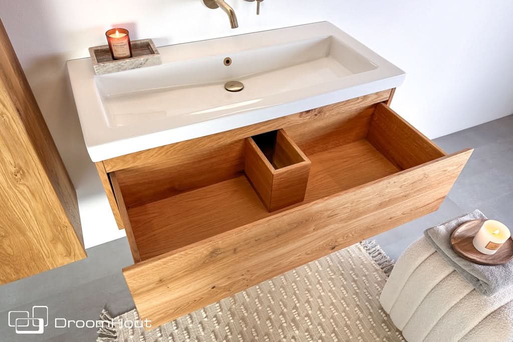 Houten badkamerset Aqua - 100 cm - fotoshoot model