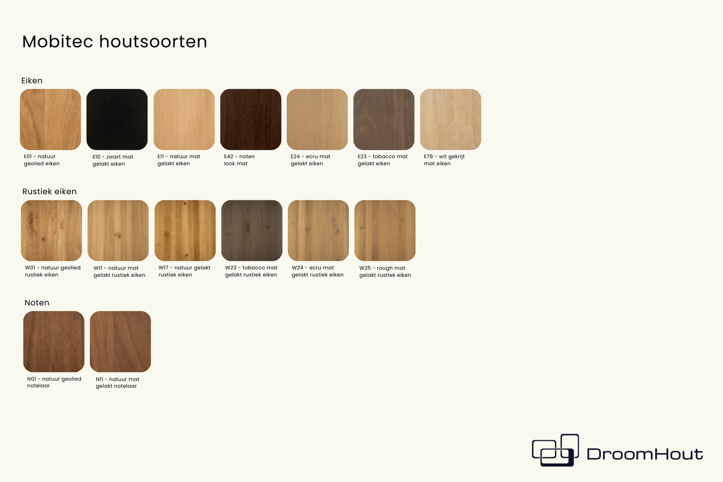 Stoel Mobitec Mood#95 - houten frame spinpoot