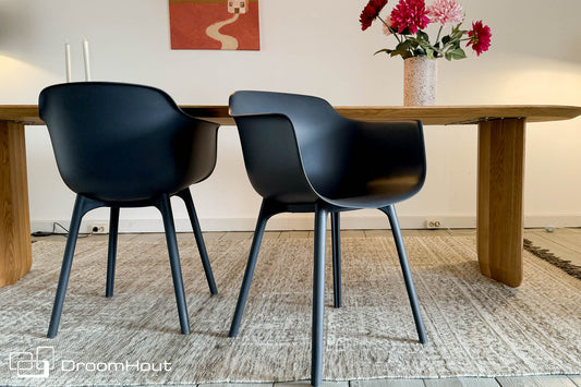 Stoel  Albert Kuip armchair Zuiver - all black - set van 2