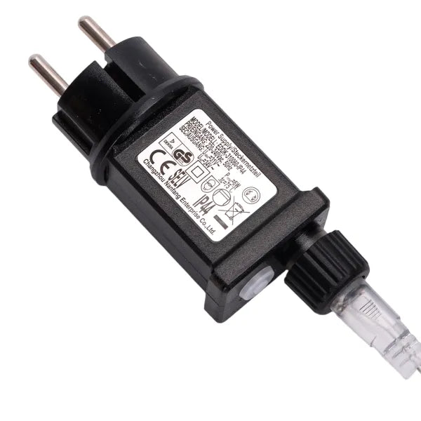 Lichtstring ijspegel warmwit 6 x 0.6 meter (3+3x0.6m ) - 12 LED slingers | sproeidicht IP44 - koppelbaar (max 5) | 230VAC - 24V | met afstandsbediening