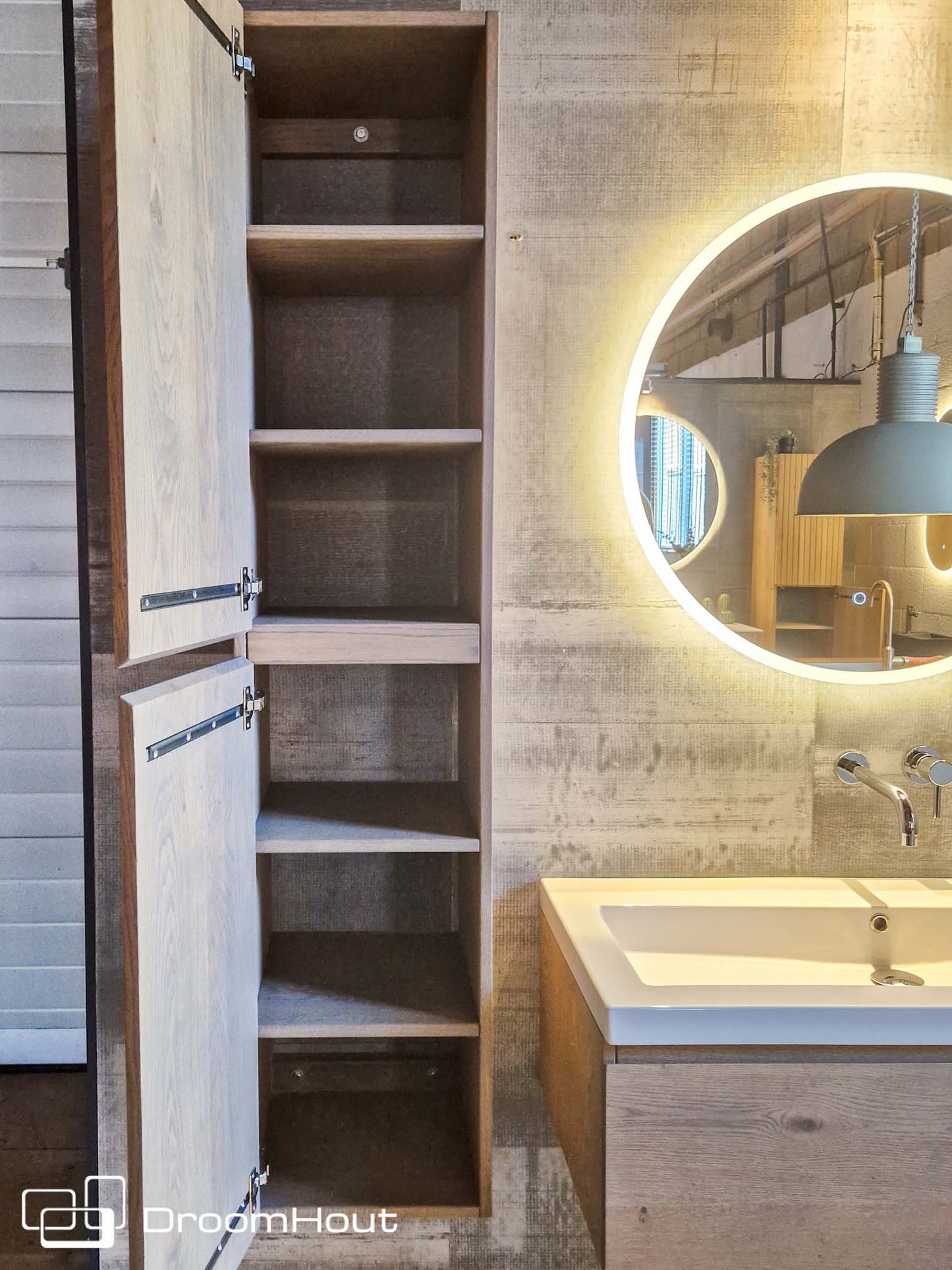 Houten badkamerkast Aqua en Wellness