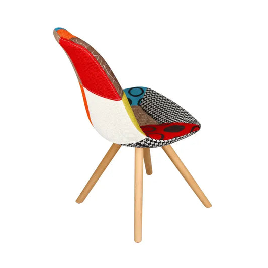 BukkitBow - Linnen Stoel met Massief Houten Poten - Ergonomisch Zitcomfort - Zithoogte: 42CM