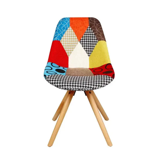 BukkitBow - Linnen Stoel met Massief Houten Poten - Ergonomisch Zitcomfort - Zithoogte: 42CM