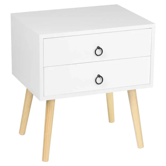 BukkitBow - Stabiel Nachtkastje - MDF en Massief Hout - Maximaal 5 kg Belastbaar - 46x35x50 cm