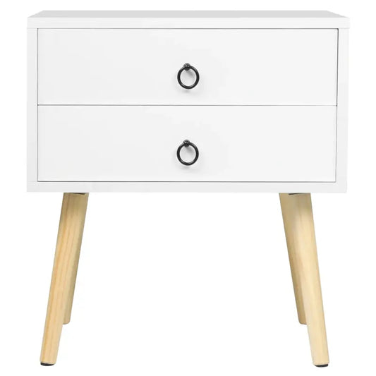 BukkitBow - Stabiel Nachtkastje - MDF en Massief Hout - Maximaal 5 kg Belastbaar - 46x35x50 cm