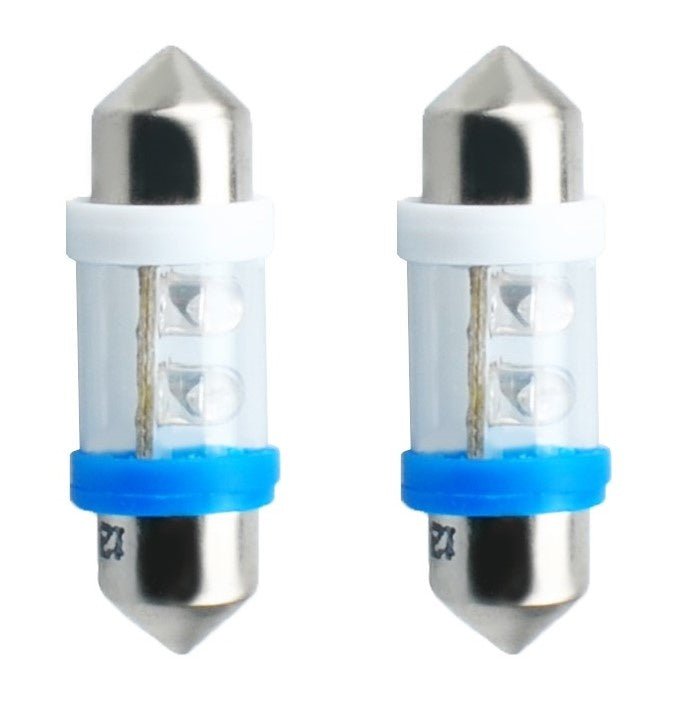 C5W 31mm autolamp 2 stuks blauw | LED festoon | SV8.5 0.49W - 12V DC